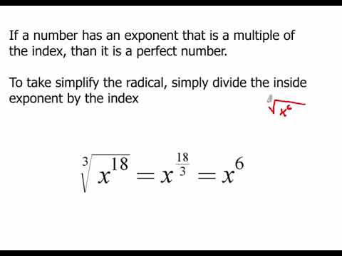 Simplifying Radicals (Algebra