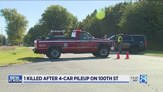 1 killed 1 airlifted after 4-vehicle crash near Caledonia