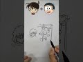 【TikTok】名探偵コナン + のび太 = ??? | お絵描きチャレンジ #Shorts
