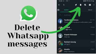How To Delete Whatsapp messages Remove Whatsapp Messages Permanently | Whatsapp Tutorial