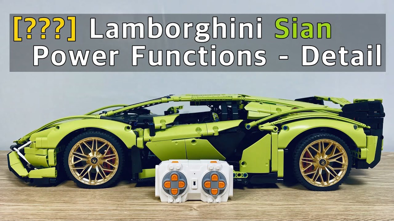람보르기니 시안 파워 펑션 세트 만들기 - 상세 (Lamborghini Sian - Lamborghini Sian - Power  Functions) [???] - Youtube