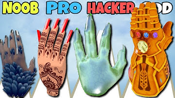NOOB vs PRO vs HACKER vs GOD in Hand Evolution Runner