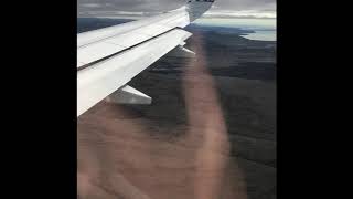 Approach to and landing at Keflavik Airport, Iceland