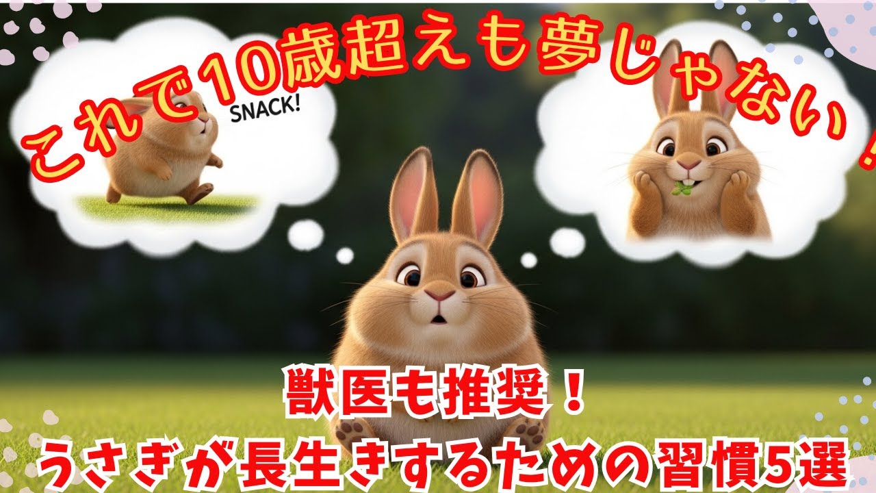 獣医も推奨！うさぎが長生きするための習慣5選