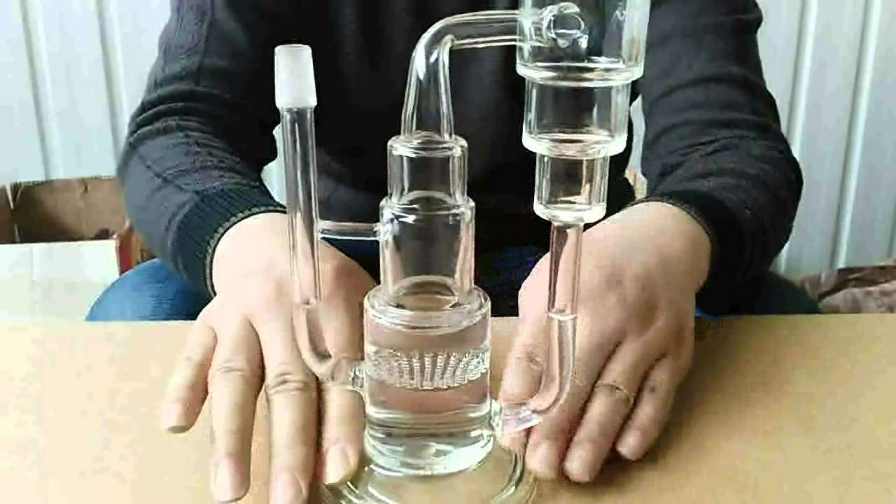 2015 New Mav Glass Glass Recycler Oil rigs HD D.I. Recycler with Honey Comb Disc Percolator Oil Rig