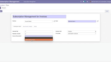 Odoo Subscription Management