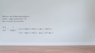 EX: Construct a 4th-order finite-difference approximation for the second derivative