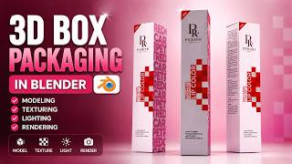 How to create Advance Realistic Cosmetic Packaging Tutorial in Blender | Dieline to render