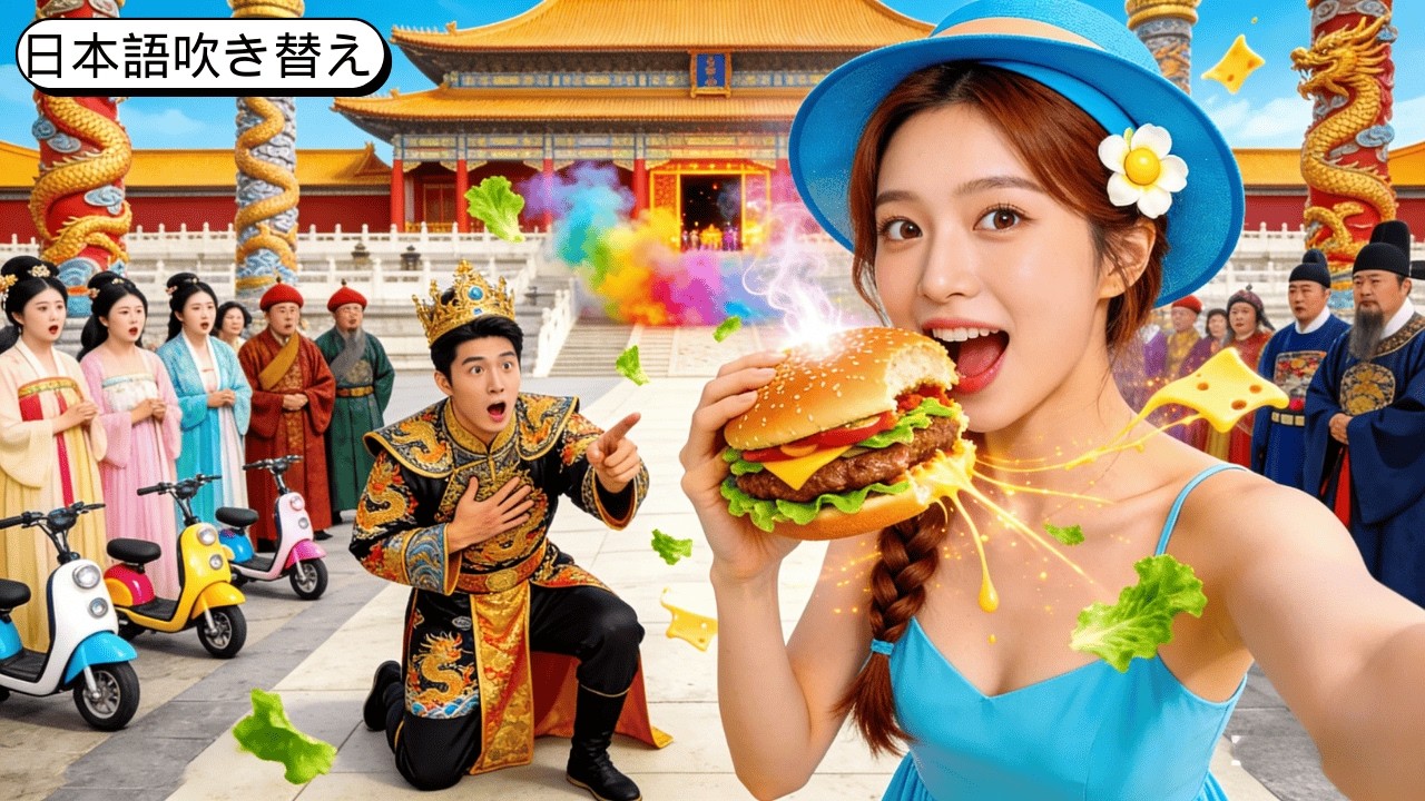 彼女が彼氏の浮気を発見したその日、偶然車にぶつかって皇宫に入ってしまった。彼女がハンバーガーとピザを取り出した瞬間、国王は直接ひざまずいた！