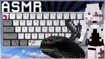 [120 FPS +Motion Blur] Keyboard + Mouse ASMR Sounds | Minecraft Bedwars