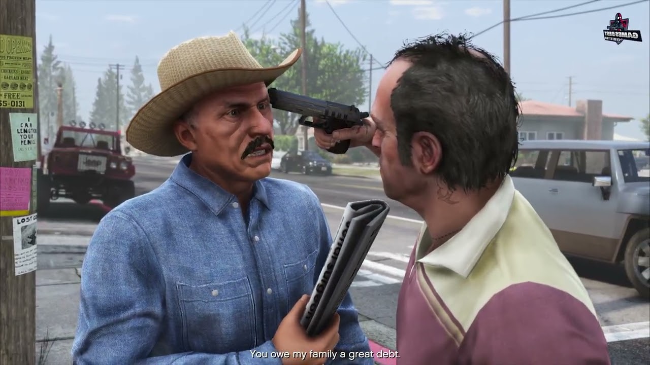 GRAND THEFT AUTO 5 GAMEPLAY 66 Mission Minute Man Blues - نهاية رجال دورية الحدود المدنية