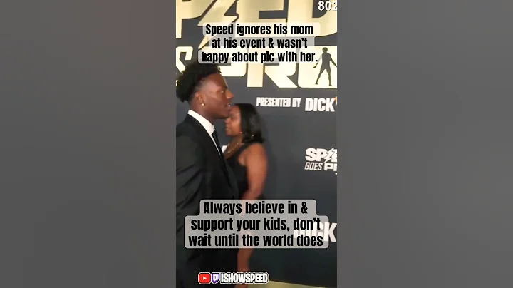 Speed ignores his mom at his event & wasn’t happy about pic with her #ishowspeed #shorts #trending