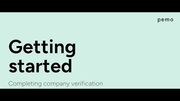 Getting started - Completing company verification