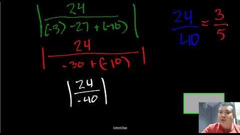Order of Operations with Absolute Values and Radicals