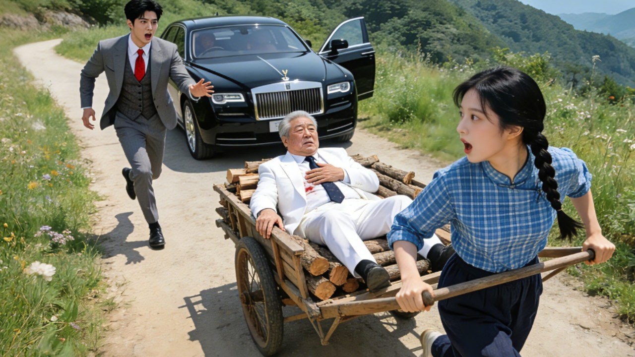 가난한 소녀가 산에서 50km를 달려 심장병 노인을 병원에 데려갔다! 그의 CEO 아들이 스포츠카를 몰고 와 그들을 집으로 데려갔다!#drama