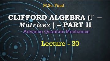 Relativistic Formulation# Lecture 30 #AQM # M.Sc. Final