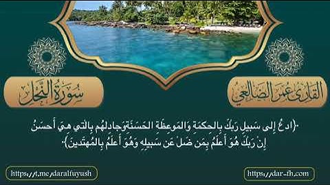 مـا تيسر من سـورة الـنـحـل للأخ الفاضل القارئ /أبي حفص عمر الضالعي - حفظه اللـــه تعــــالى