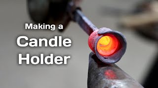 The making of a Candle Holder out of a horseshoe