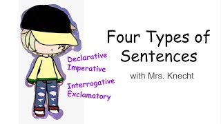 The Four Types of Sentences: Declarative, Imperative, Interrogative, Exclamatory