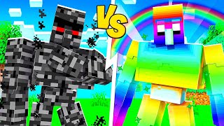 GOLEM DI BEDROCK CONTRO GOLEM ARCOBALENO - MINECRAFT ITA