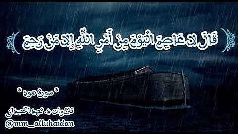 وَهِيَ تَجْرِي بِهِمْ فِي مَوْجٍ كَالْجِبَالِ  ماتيسر من سورة هود . القارئ د. محمد اللحيدان .