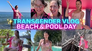 ✨TRANSGENDER🏳️‍⚧️VLOG✨BEACH & POOL DAY 💗 🌙 SISTER