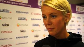 Grete Šadeiko (EST) at the pre competition press conference