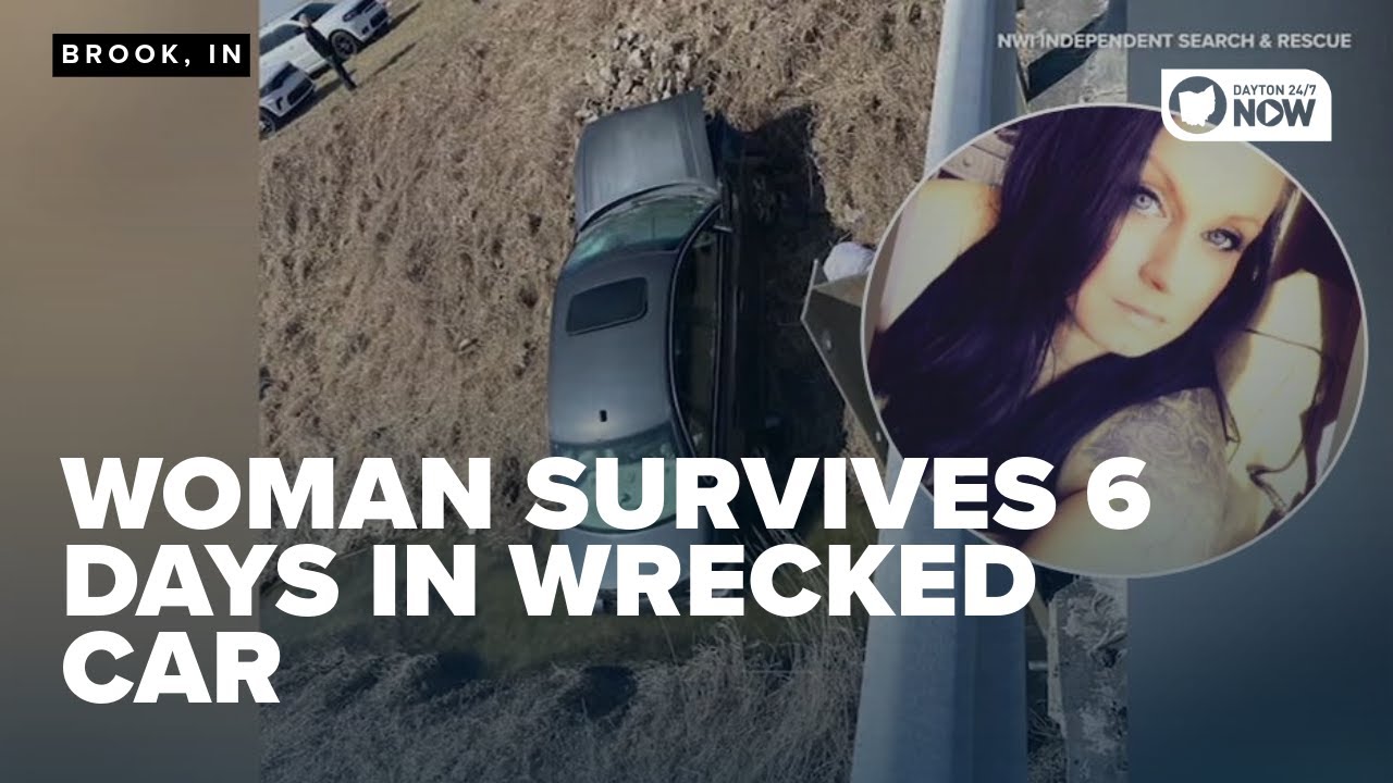 Woman survives 6 days trapped in car following wreck - YouTube