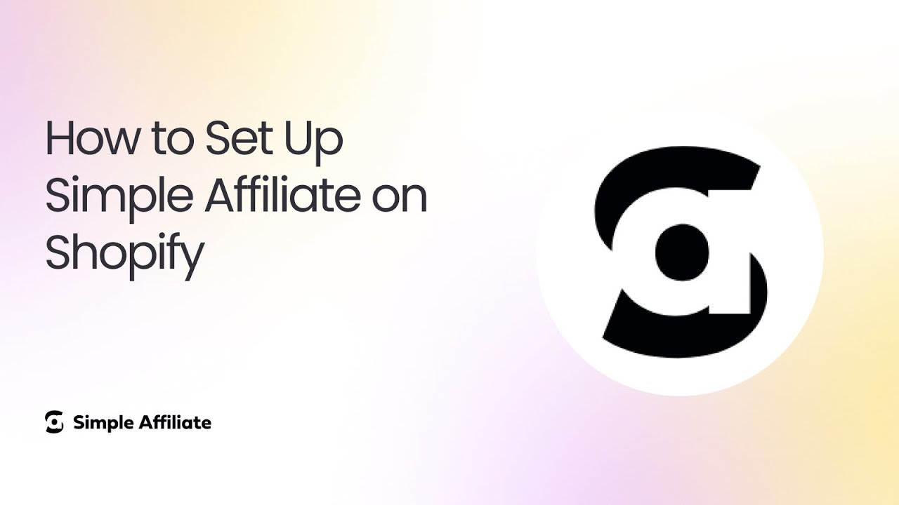 How to Set Up Simple Affiliate on Shopify - YouTube