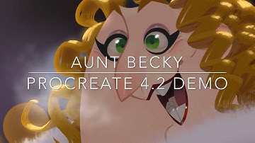 Ep. 123| Aunt Becky - Procreate 4.2 Demo (Quick Brush Breakdown!)