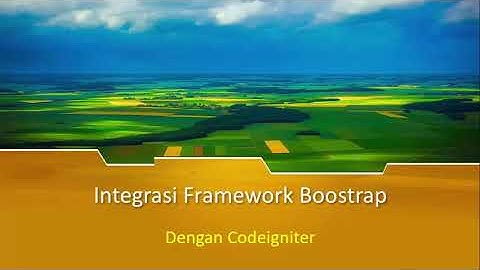 Integrasi Framework boostrap dengan CI