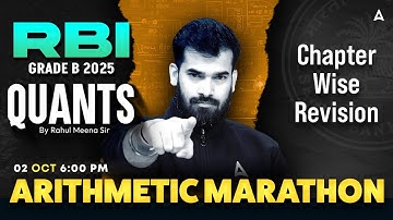 RBI Grade B 2025 quant classes | Quantitative Aptitude Marathon Day-3 | Chapter-Wise Revision