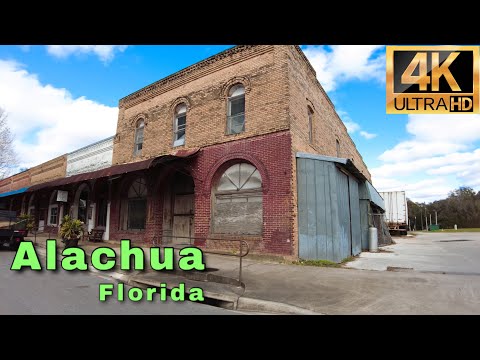 4k Walk on Main Street in Historic Alachua, Florida