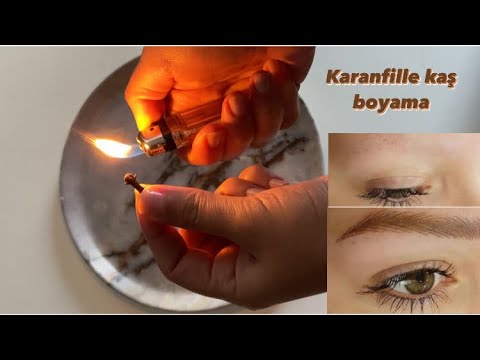 KARANFİLLE KAŞ BOYAMA!! Sadece 3 saniyede