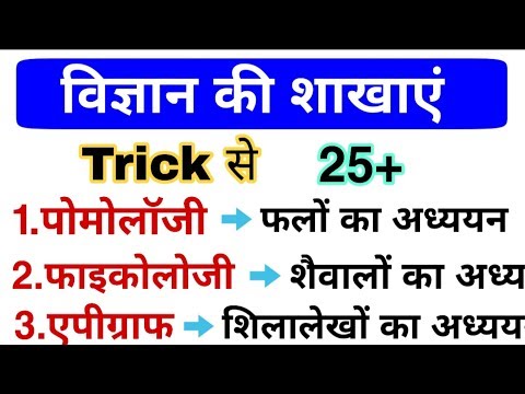 विज्ञान की प्रमुख शाखाएं | Biology gk | Branches of Biology | Science gk trick