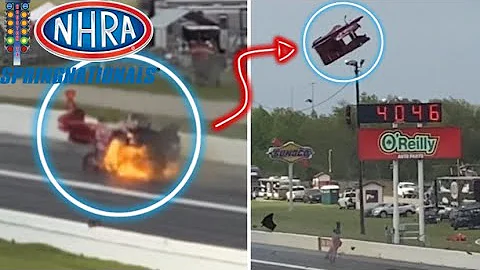 Bobby Bode HUGE Explosion at 2022 NHRA SpringNatio...