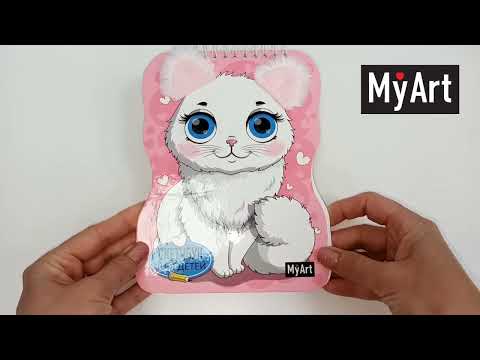 MyArt. СКЕТЧБУК для детей на гребне С УШКАМИ. КОШЕЧКА