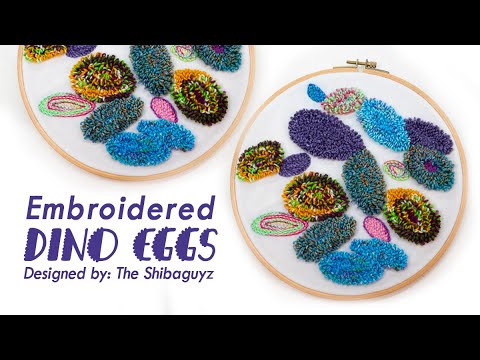 Embroidered Dino Eggs Tutorial