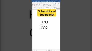 Subscript and Superscript in Word | Shortcut #shorts #msword #mswordtricks