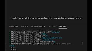 Team Profile Generator