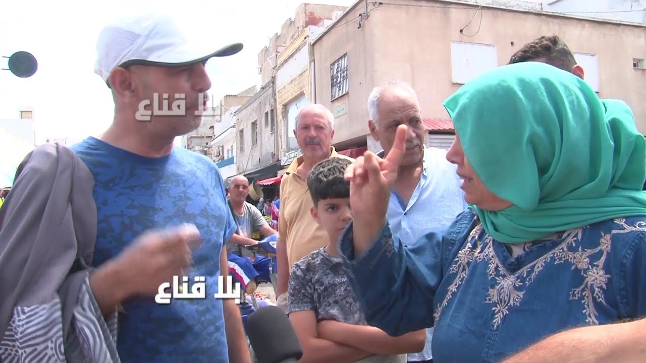 مواطن يتشنج بقوة في السوق..الدينار التونسي دولارو طايح واللحم قريب تشريه بالأورو؟مواطنة تتدخل للرد
