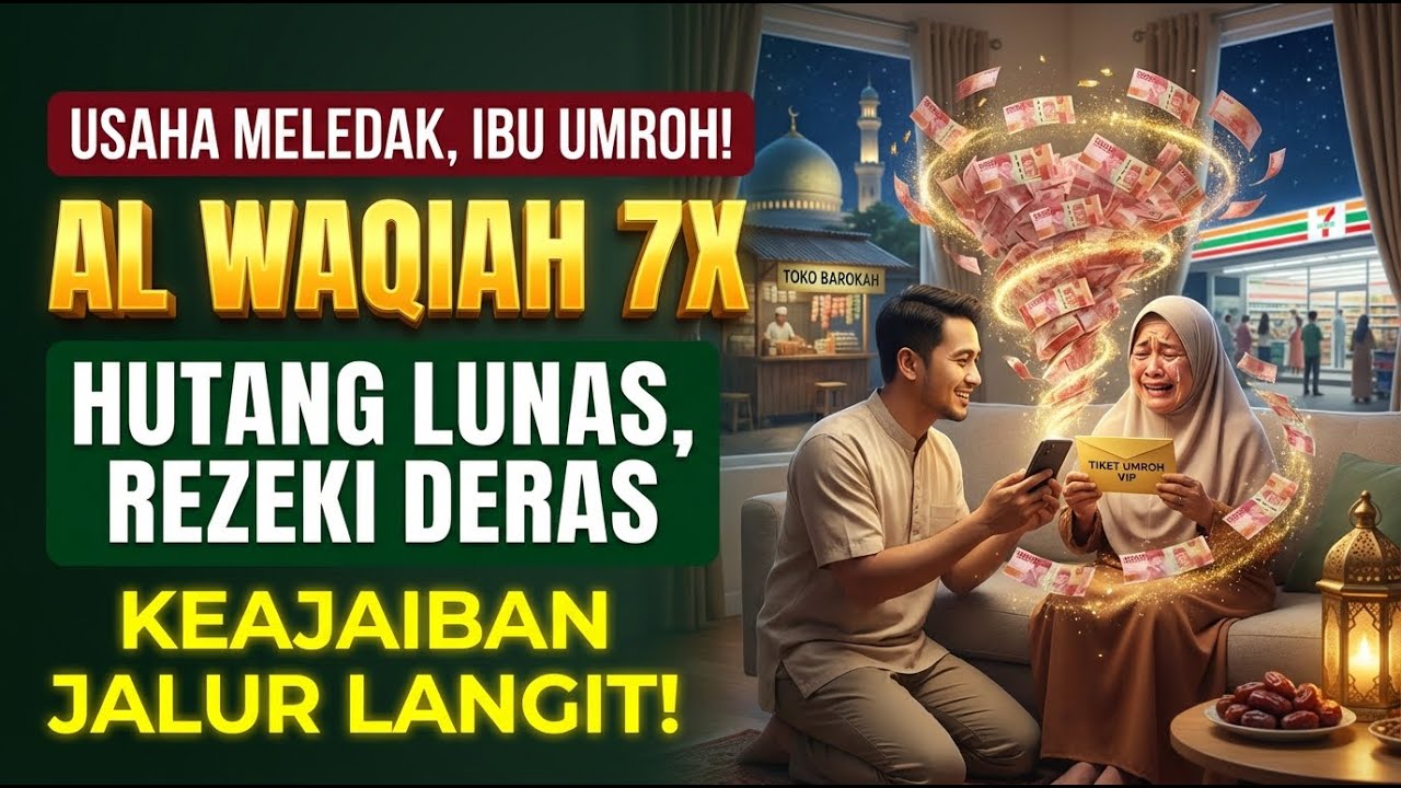 Surat Al Waqiah 7x Penglaris Usaha Halal Pelunas Beban Bulan Suci