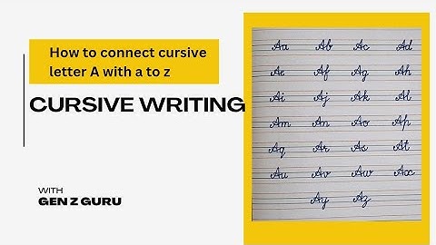 Cursive letter 
