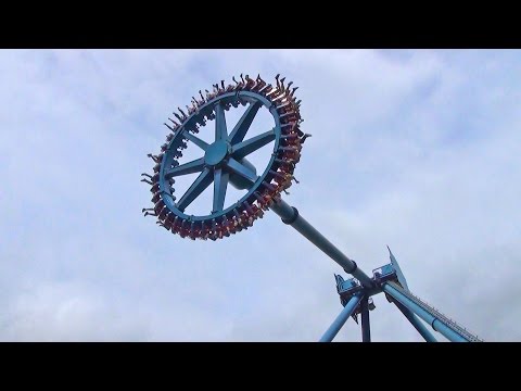 AWESOME Giant Frisbee Ride POV - Svend Svingarm Bon Bon Land Amusement Park Denmark