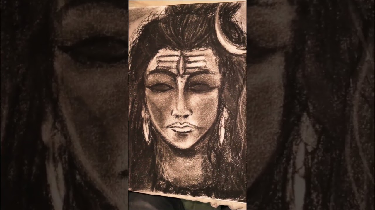 Mahadev charcoal drawing #shorts #mahashivratri #mahadev