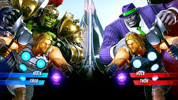 Gladiator Hulk & Thor vs Hulk & Thor (Very Hard) Marvel vs Capcom | 4K UHD Gameplay