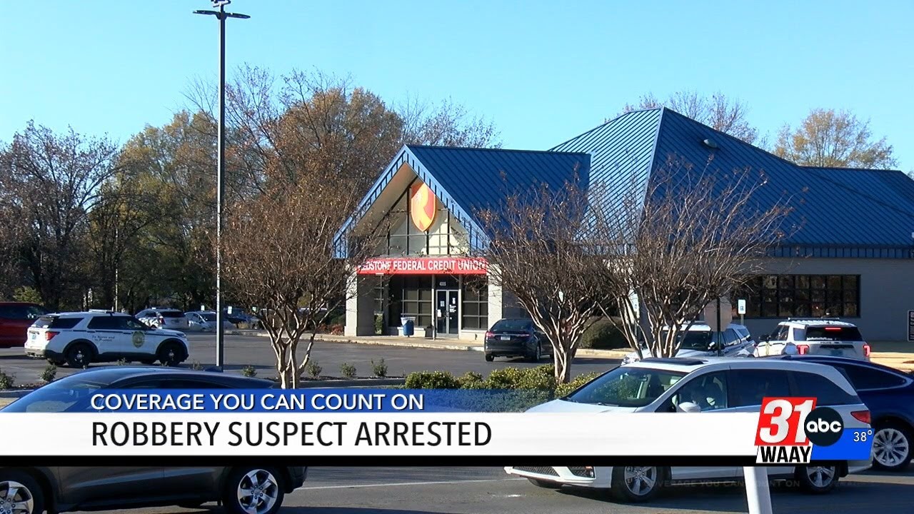 Redstone Federal Credit Union robbery suspect arrested - YouTube