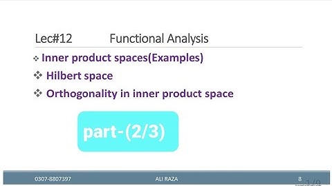 Functional analysis lec#12(2/3) Normed spaces which are not inner product spaces