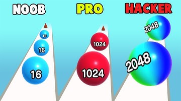 NOOB vs PRO vs HACKER in BallRun 2048