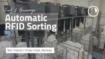 Sorting of Food & Beverage Linen with RFID • Inwatec at Nor Tekstil / Vidar Vask in Norway